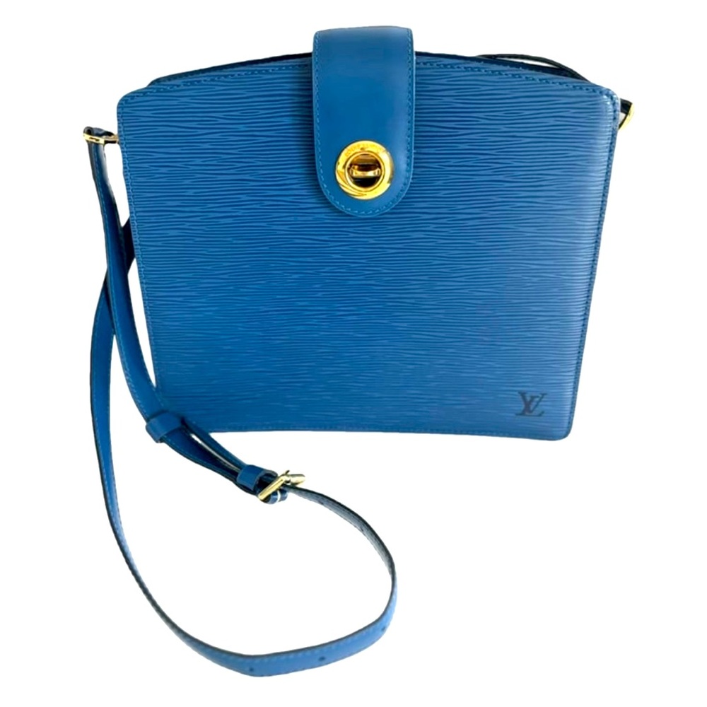 Authentic Louis Vuitton Vintage Epi Leather blue shoulder bag
